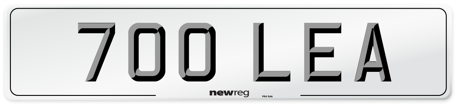 700 LEA Number Plate from New Reg